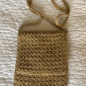 The Sak Gold Crochet Crossbody Bag